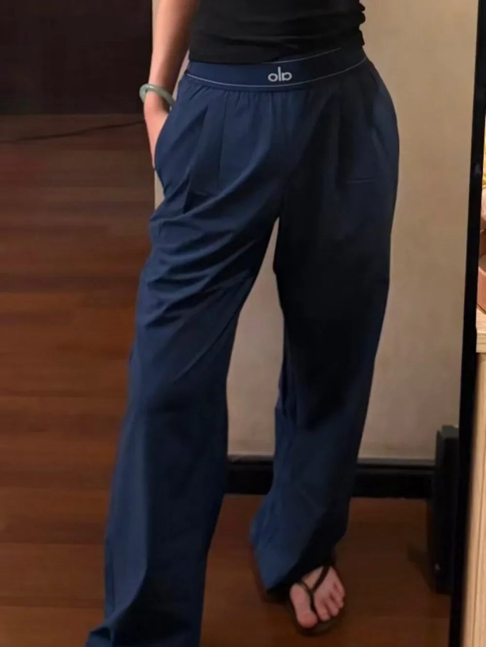 Navy Blue🌅ALO Yoga Suit Up Relaxed Trouser(Regular) Elevated Casual❄Trending